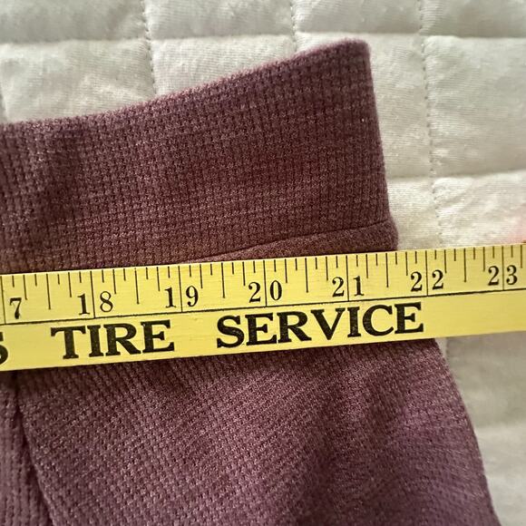 LOGO LORI GOLDSTEIN Womens Skirt 3X Mauve Waffle Weave Casual Midi Asymmetric - Picture 7 of 9